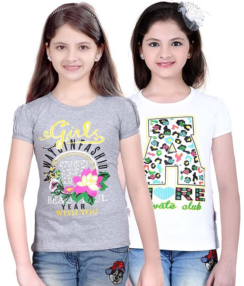 Sini Mini Pack of 2 Girls 100% Cotton Combos ( Blue )