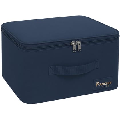 Panchhi Store Cloth Organizer for Storage Nylon Underbed Organizer Storage Box Moisture Proof Storage Organiser with Handle & Double Zipper Boxes for Storage for Saree, Blankets, Bed Sheets Blue 1 Pcs Panchhi Store Cloth Organizer for Storage Nylon Underbed Organizer Storage Box Moisture Proof Storage Organiser with Handle & Double Zipper Boxes for Storage for Saree, Blankets, Bed Sheets Blue 1 Pcs