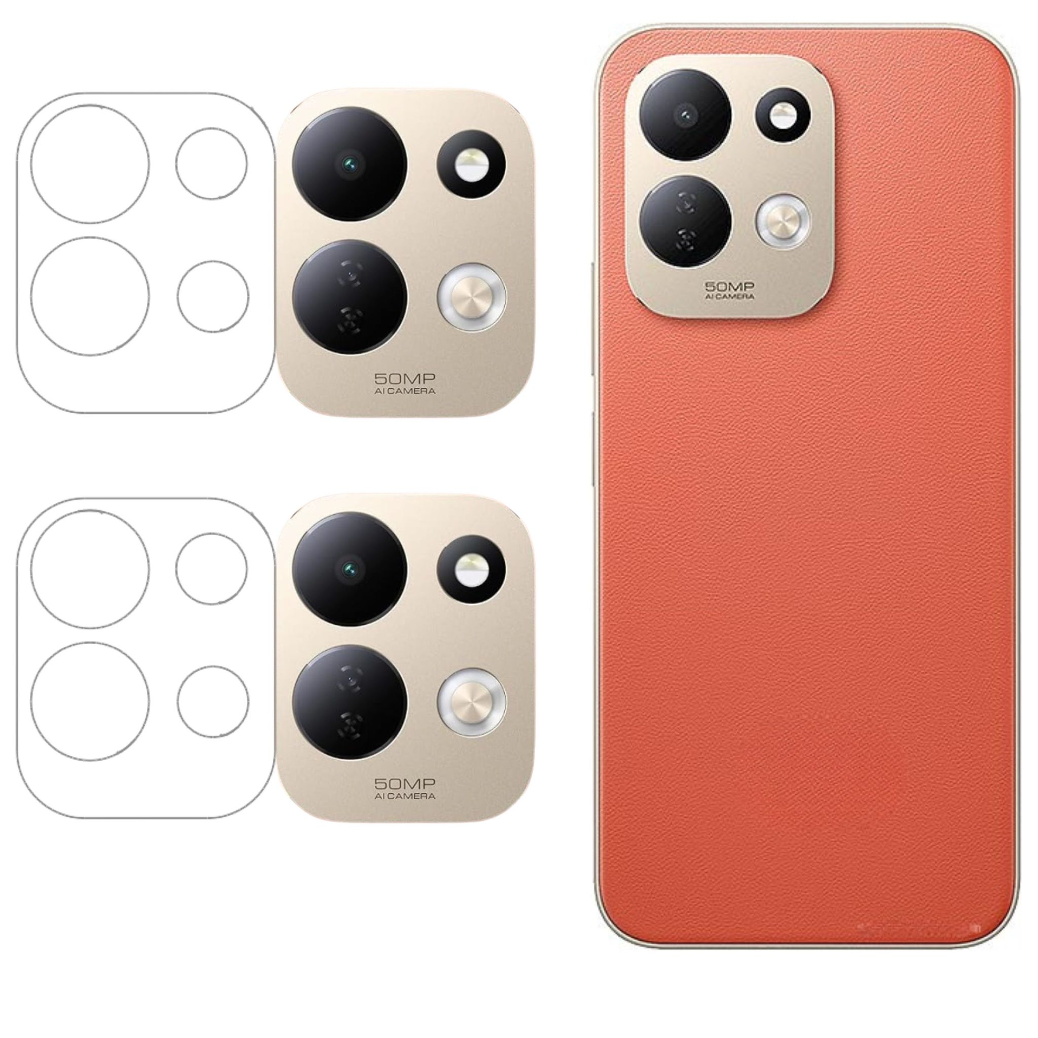 ISAAK Back Camera Lens Protector compatible for Redmi 17 5G (Pack of 2)