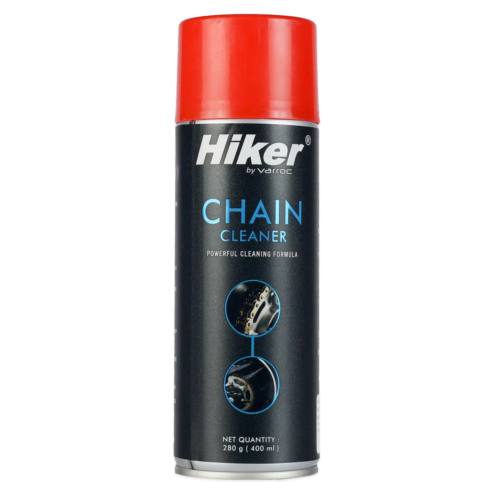 Hiker By Varroc Chain Cleaner (400ml)| Removes the Dirt, Grime, and Sticky Residues | Increases Chain Life | Removes Rust, Reduces Friction and Power Loss | Ideal for O-Ring Chains