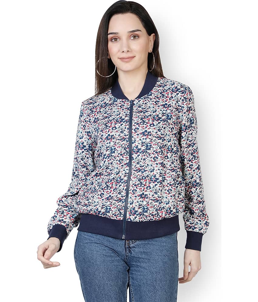 NUEVOSDAMAS Polyester Blend Multi Color Bomber Jackets Single