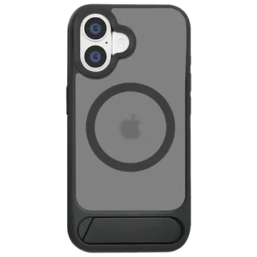 Croma TPU Back Cover with Tempered Glass for Apple iPhone 16 Plus (Magsafe Compatible, Matt Black)