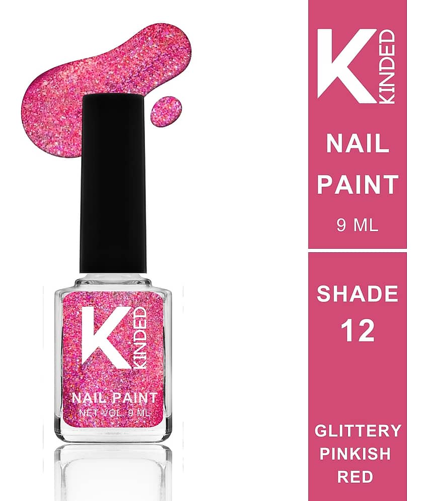 KINDED Silver Glitter Nail Polish 9 ( Pack of 1 )