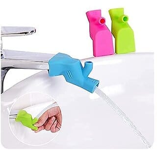 High Elastic Water Faucet Extending Tool Dual Purpose Silicone Gel Water Tap Extension Sink Washing Device (2 Pcs)