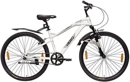 HERO Spinner 26T 26 T (inch) Mountain Cycle (Single Speed, White, Black, Only Front Suspension)