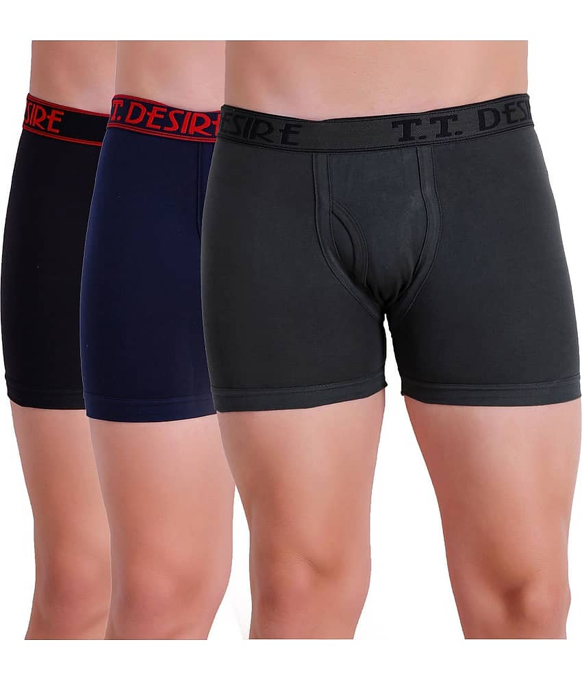 TT Pack of 3 Cotton Trunks For Men's ( Multicolor )
