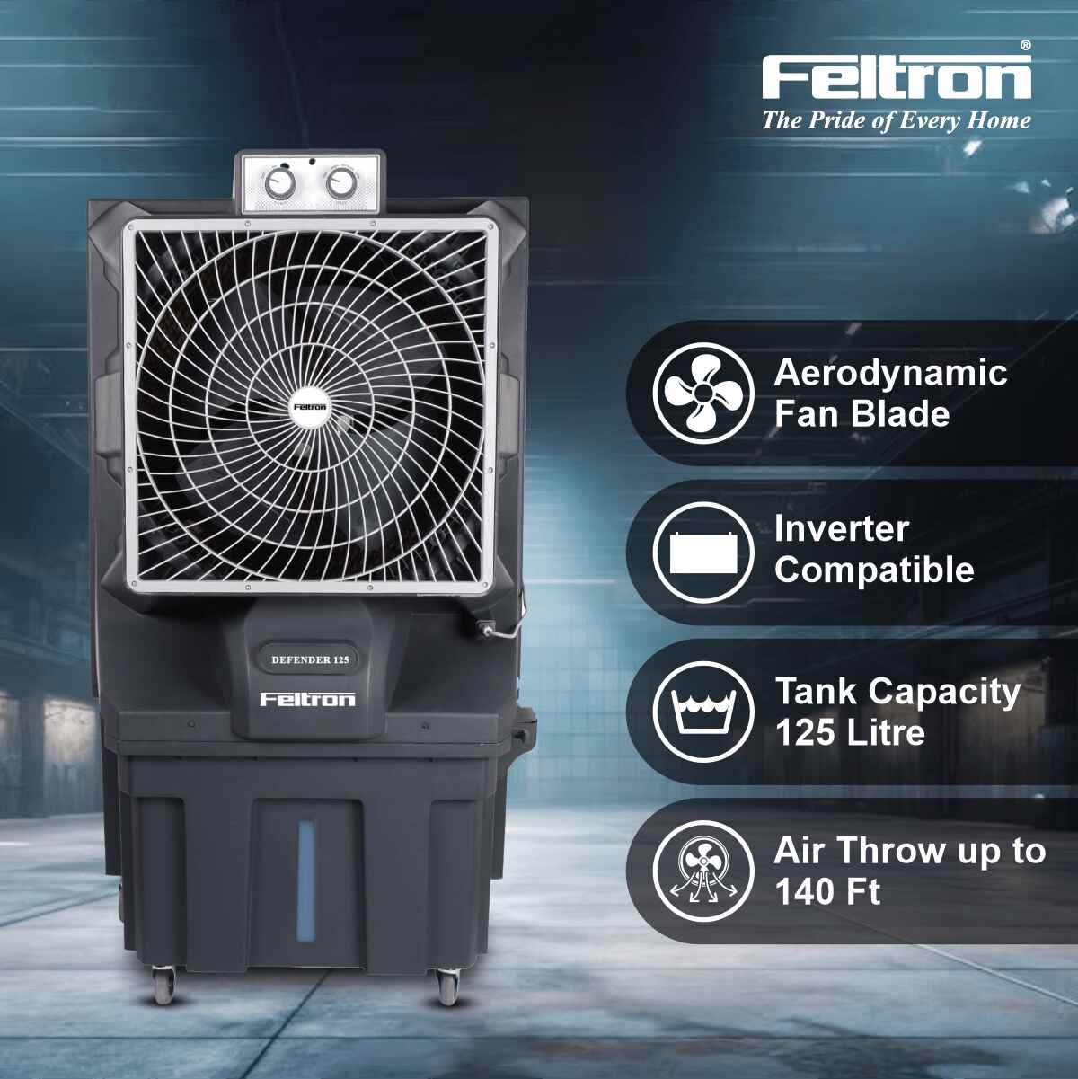 Feltron 125 Ltr Commercial Air Cooler (Defender)