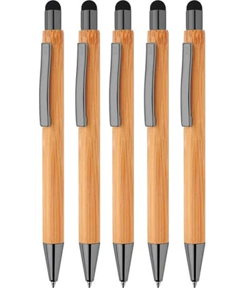 UJJi Real Bamboo Pen with Stylus for Touch Screen Ball Pen