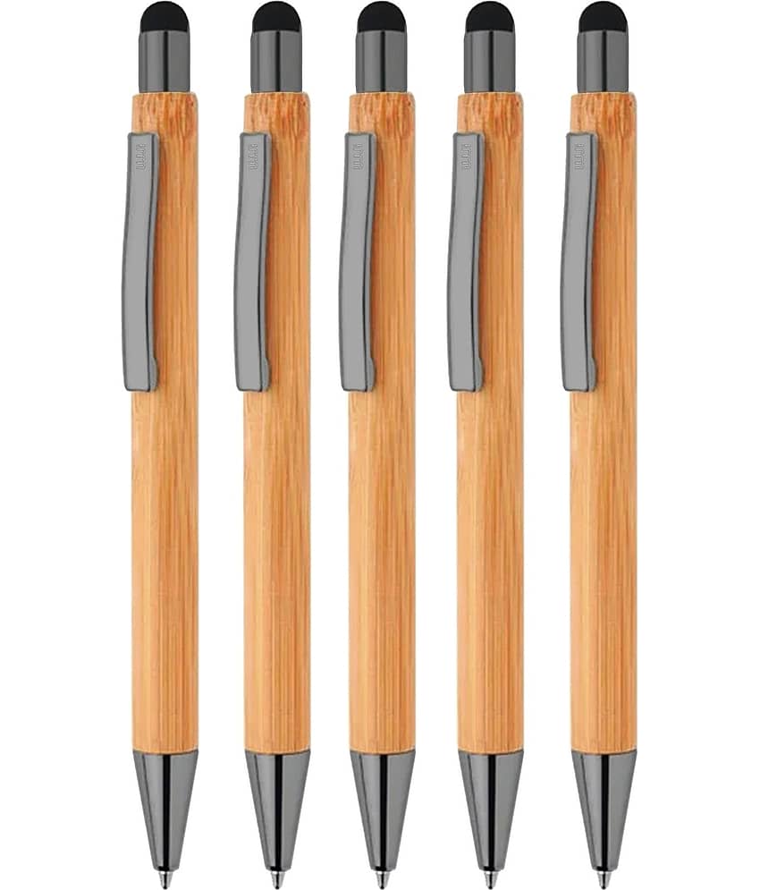 UJJi Real Bamboo Pen with Stylus for Touch Screen Ball Pen