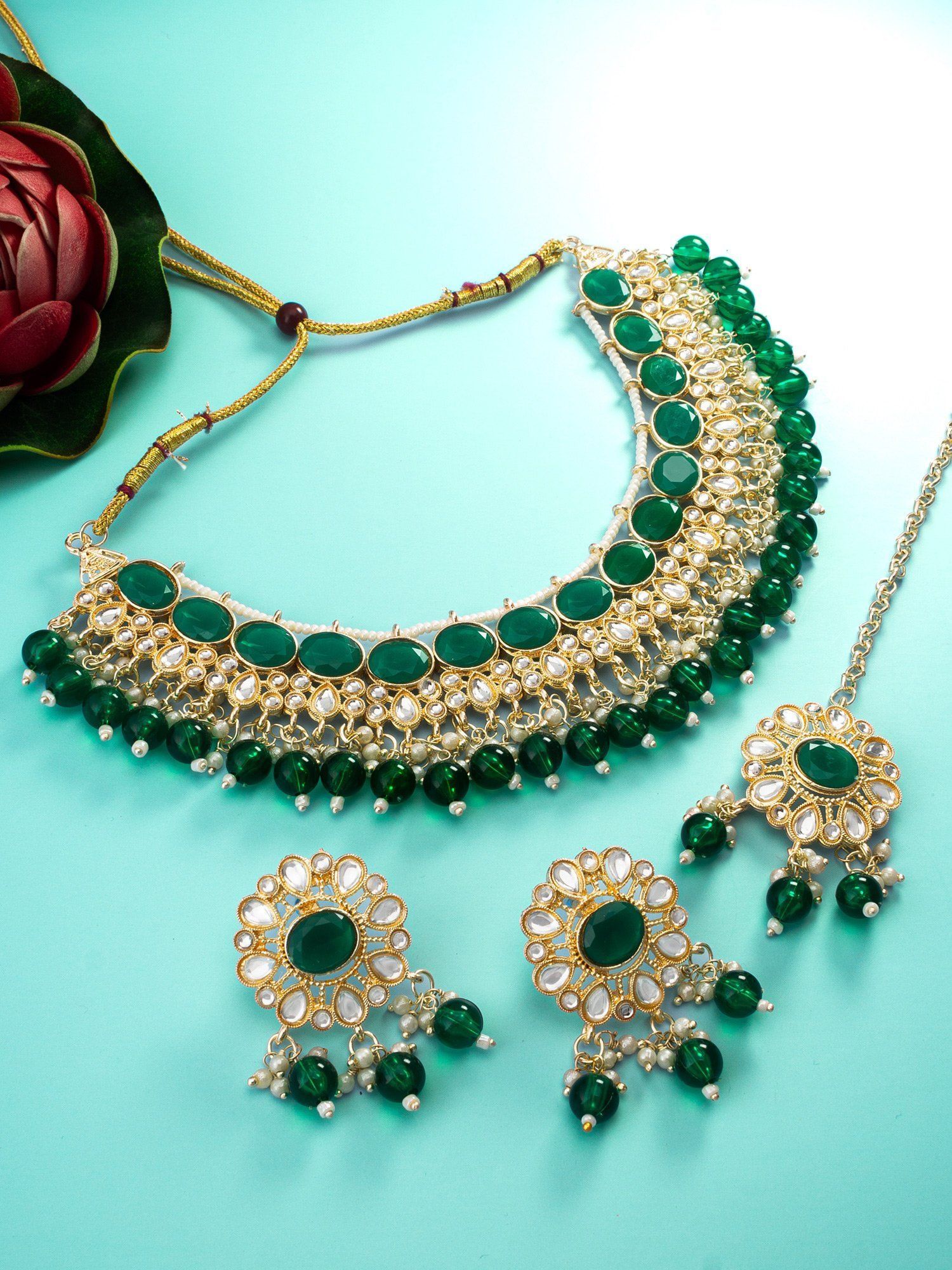 Morison Golden Opulence Necklace Set Luxury That Shines