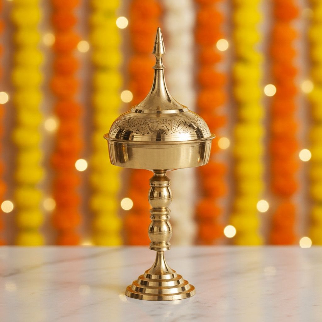 Brass Hurahi No.10 Ritual Brass Bowl | Religious Use, Height : 20.5 Inch (ZMAS226 L)