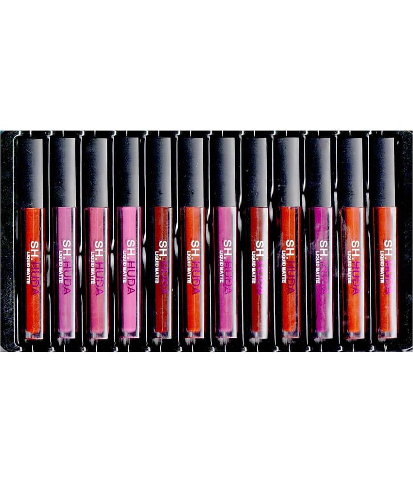 SH.Huda Creamy Matte Beauty Liquid Lipstick Set of 12 Pcs Multicolor Lipsticks for Women