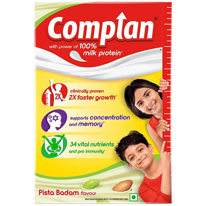 Complan Nutrition & Health Drink - Improves Concentration & Memory, Pista Badam Flavour, 500 G Carton Complan Nutrition & Health Drink - Improves Concentration & Memory, Pista Badam Flavour, 500 G Carton