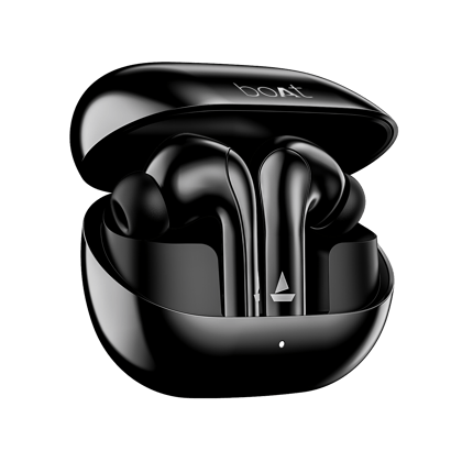 boAt Airdopes 155 | Wireless Earbuds with 40 Hours Playback, ENx™ with Quad Mics, Bluetooth v5.3 Active Black