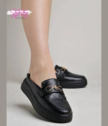 Stylestry Black Women's Loafers