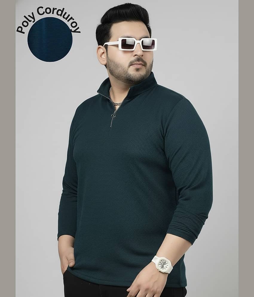 Rigo Men Polyester Slim Fit Solid T-Shirt ( Black )