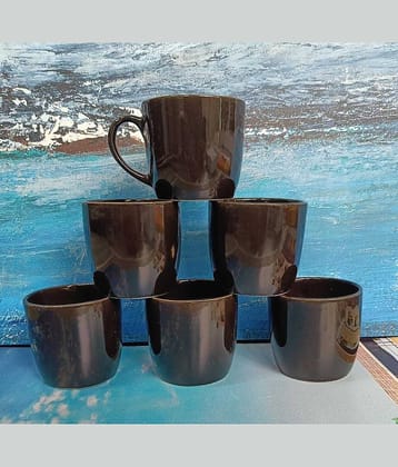Love Unlimited Solid Bone China Tea Cup 150 ml ( Pack of 6 )