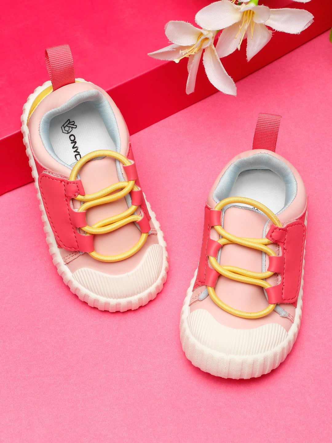 POCO Toddlers' Comfortable & LightWeight Lace-Free Sneakers- Pink (Girls)
