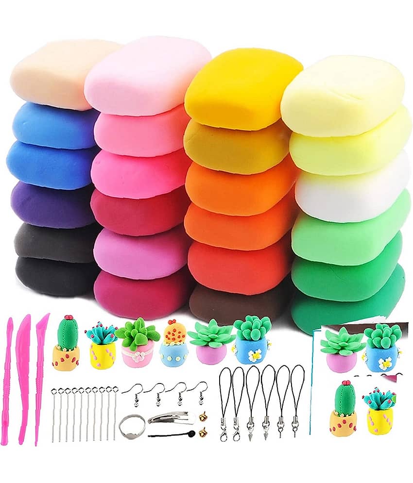 Eclet (Pack of 12) Air Dry Clay, Colorful Children Soft Clay, Creative Art Crafts, Gifts for Kids-Multi Color. Non-Toxic Modeling Magic Fluffy Foam Bouncing Clay Putty Kit for Kids with Tools.99