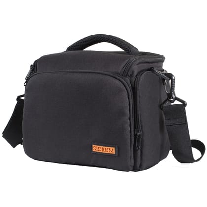 SIDRUM DSLR/SLR Camera Shoulder Bag Case with Adjustable Shoulder Strap & Rain Cover, Compatible for Nikon, Canon, Sony Mirrorless Cameras - Waterproof - Breathable - Anti Shock (Orange-Black-Large) orange-Black-Large / L