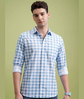 Highlander 100% Cotton Slim Fit Checks Full Sleeves Men's Casual Shirt - Multicolor ( Pack of 1 )