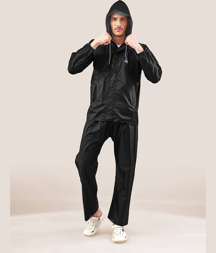 lux venus Black Nylon Men's Rain Suit ( Pack of 1 )