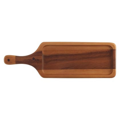 NATURALLYOURS Woodenwares Board Tray - Premium Wood Serving Platter, Rectangular Board for Serving & Chopping | Premium Home Quality (Rectangular - 30 * 12 * 1.5 cm)