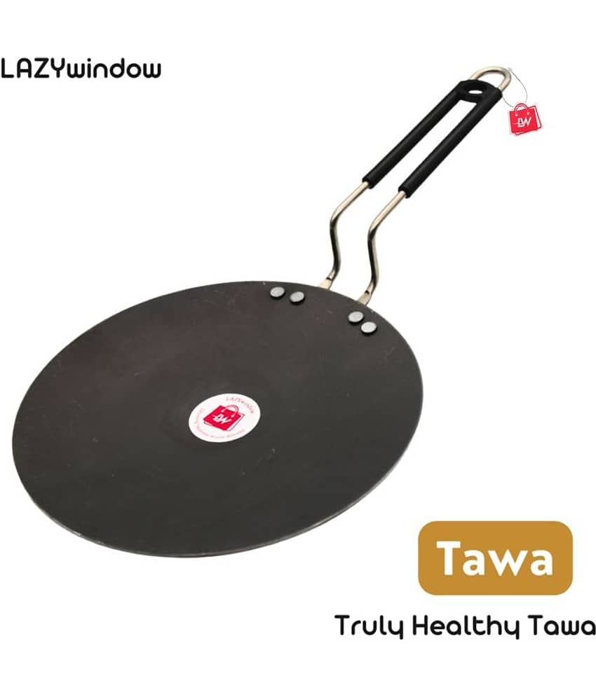LAZYWINDOW Iron Flat Tawa ( Pack of 1 )