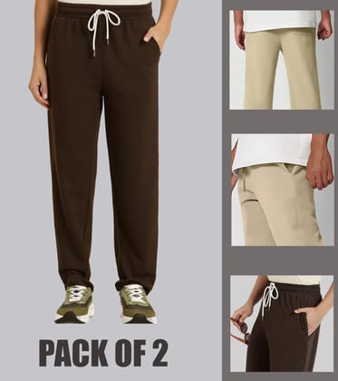 Pack Of 2 Joggers : Brown and Beige