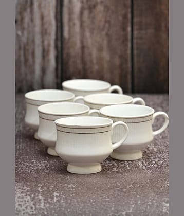 Love Unlimited Solid Bone China Tea Cup 150 ml ( Pack of 6 )