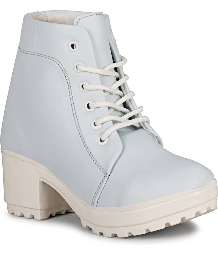 Saheb - Light Blue Women's Ankle Length Boots