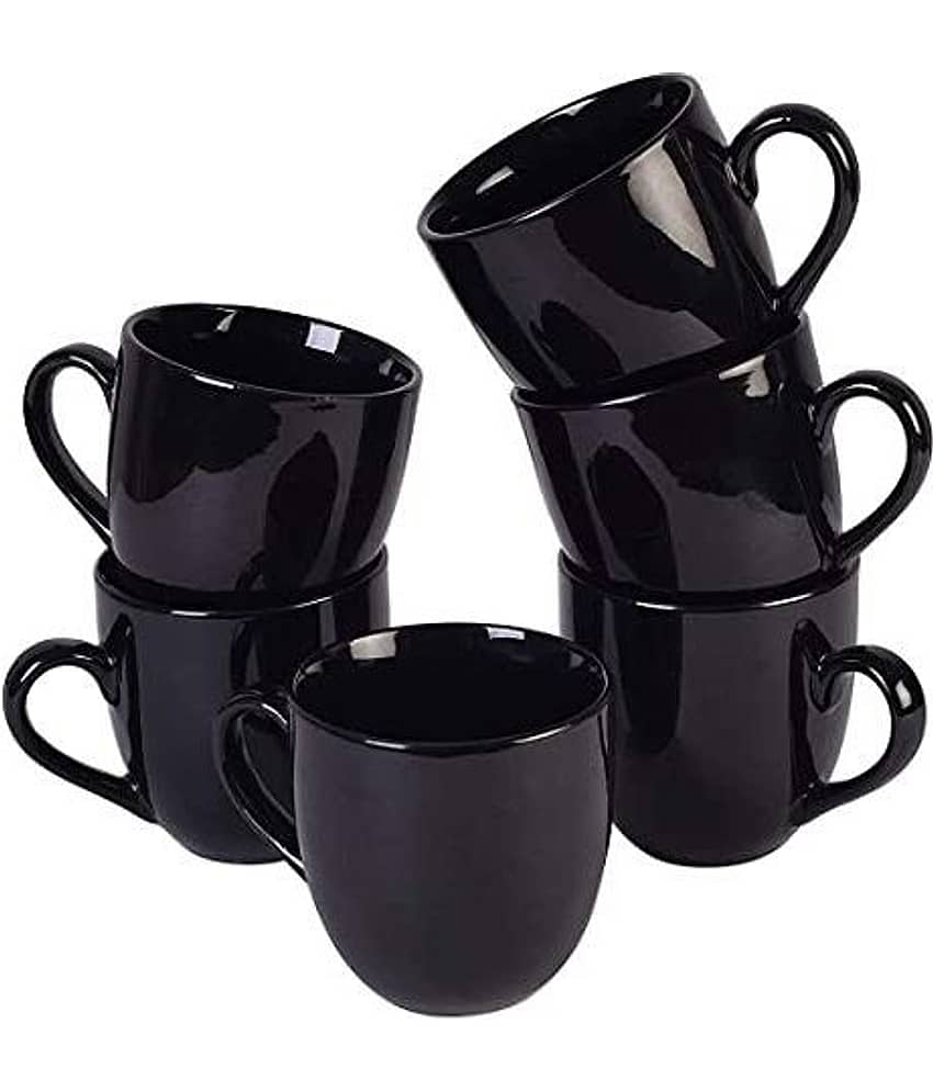 Love Unlimited Solid Bone China Tea Cup 150 ml ( Pack of 6 )