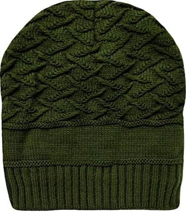 Chopra Premium Army Green Woolen Cap – Quality Assured Product