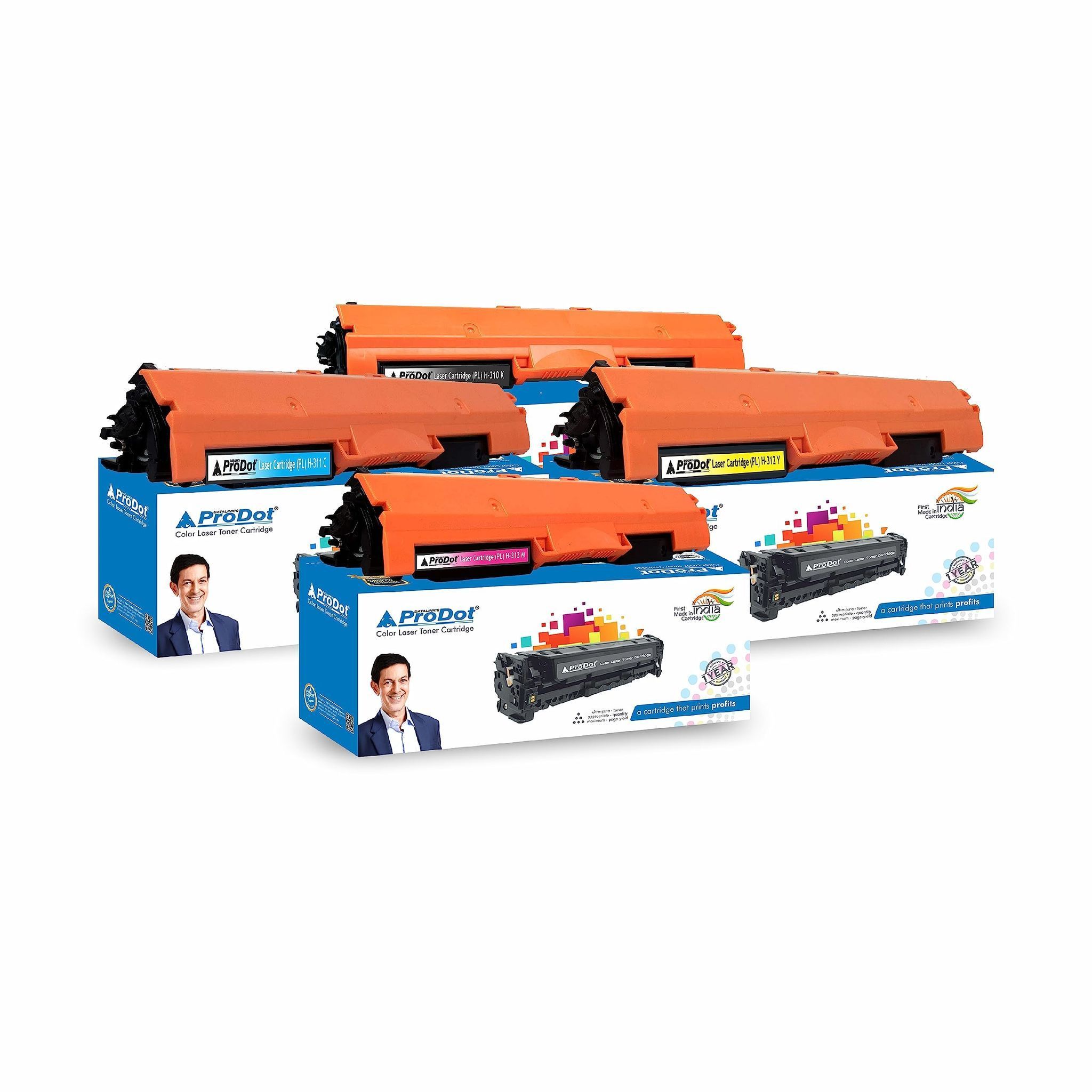 ProDot (PRO H-310-313 Laser Toner Cartridge for HP CE310A-313A (126A) Compatible with HP Color Laserjet Pro 100 Color MFP M175nw, TopShot Laserjet Pro M275 MFP & Canon i-SENSYS LBP 7010c