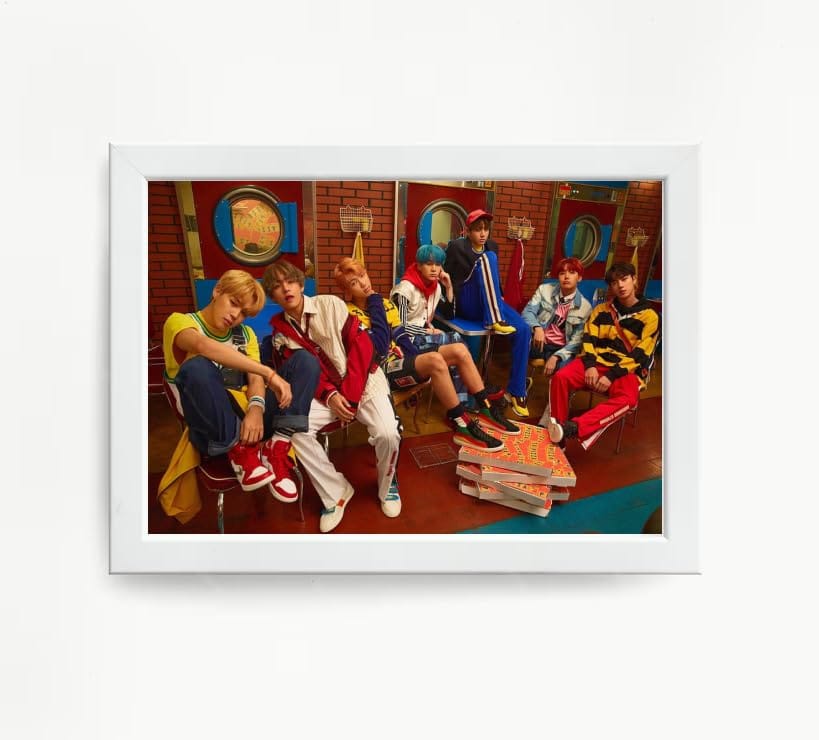 NOKKES Bts Army Bangtan Boy V suga J-Hope Jungkook Jin Jimin Rm 5X7 Inch Size Photo Frame Photo Home Office_EQW294