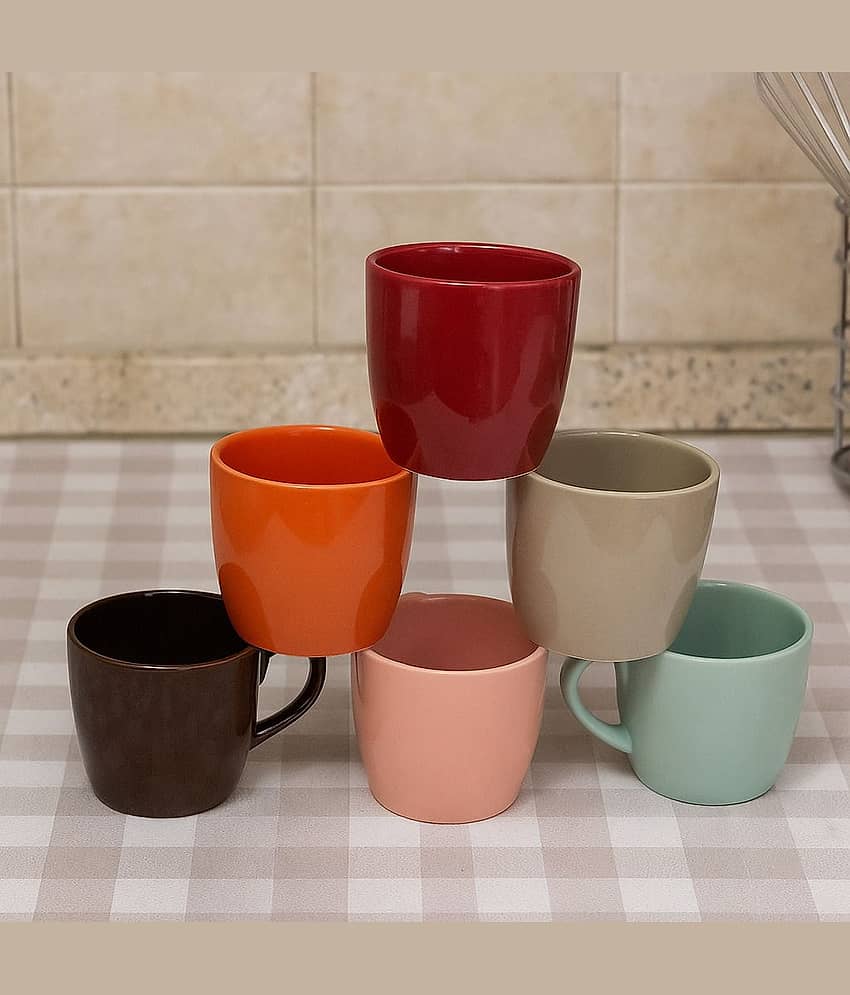 Love Unlimited Solid Bone China Tea Cup 150 ml ( Pack of 6 )