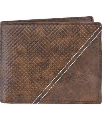 GEEO - Brown Faux Leather Men's Two Fold Wallet ( Pack of 1 )