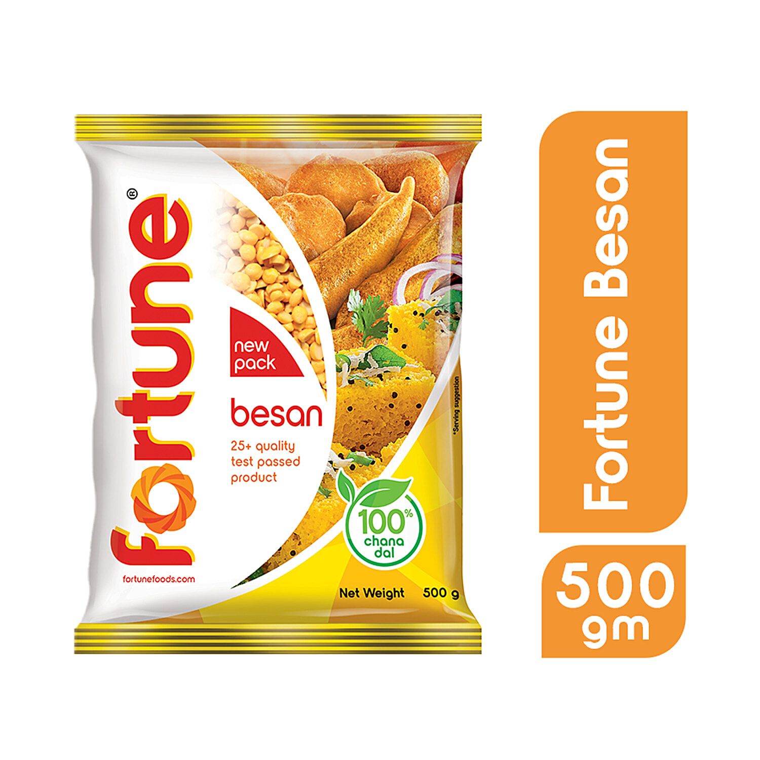 Fortune Besan/Kadale Hittu, 500 G Pouch Pack of 2
