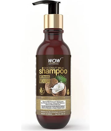 WOW Skin Science Coconut Milk Shampoo - No Parabens, Sulphate, Silicones, Color & Salt - DHT BLOCKERS - 250mL