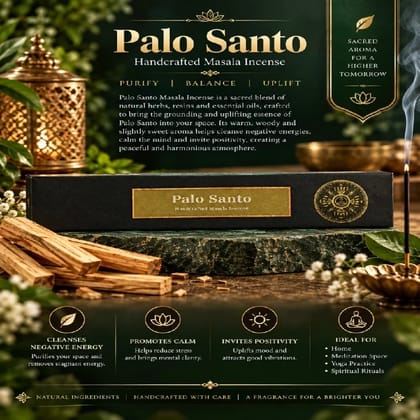 Palo Santo Handcrafted Masala Incense Agarbatti