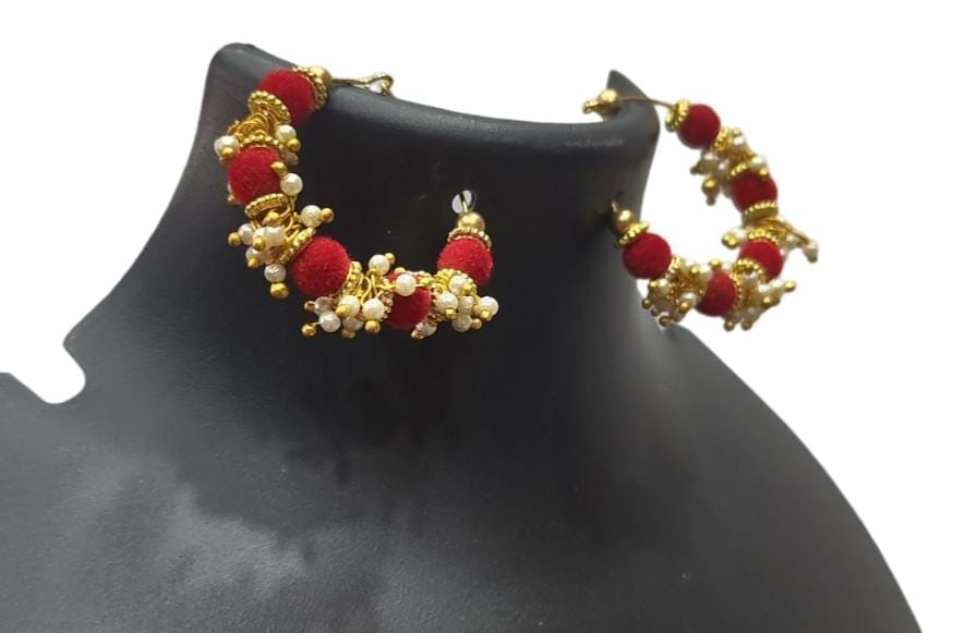 Gold Plated Traditional Indian Bollywood Style Jhumka Earrings for Women