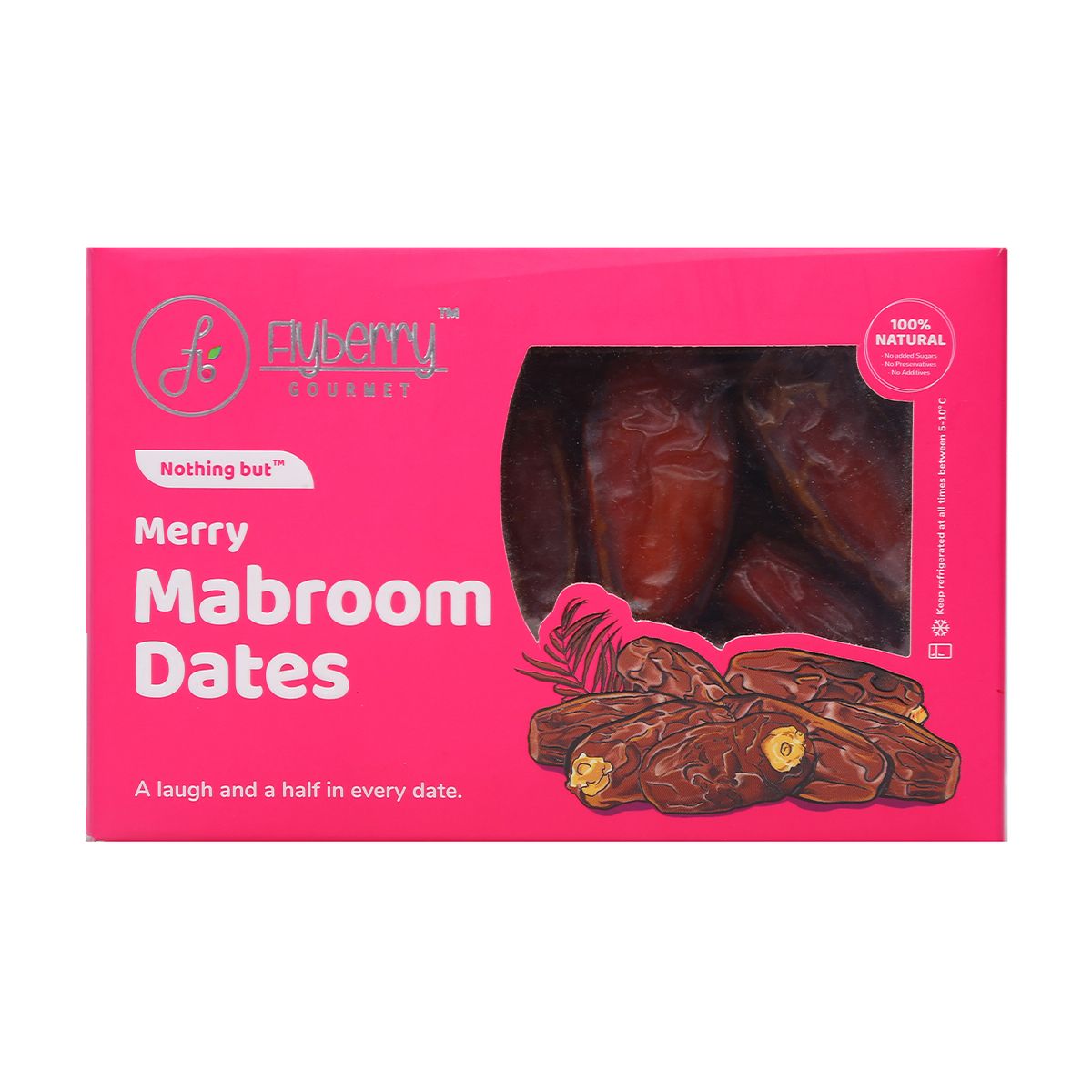 Flyberry Gourmet Mabroom Dates (Khajoor/Khajur) 200g | 100% Natural | Rich in Calcium, Iron and Potassium | Instant Energy
