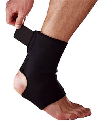Expertomind Ankle Support for Pain Relief | Universal Size with Hinge | Relieve Pressure for Faster Recovery (Black Colour)