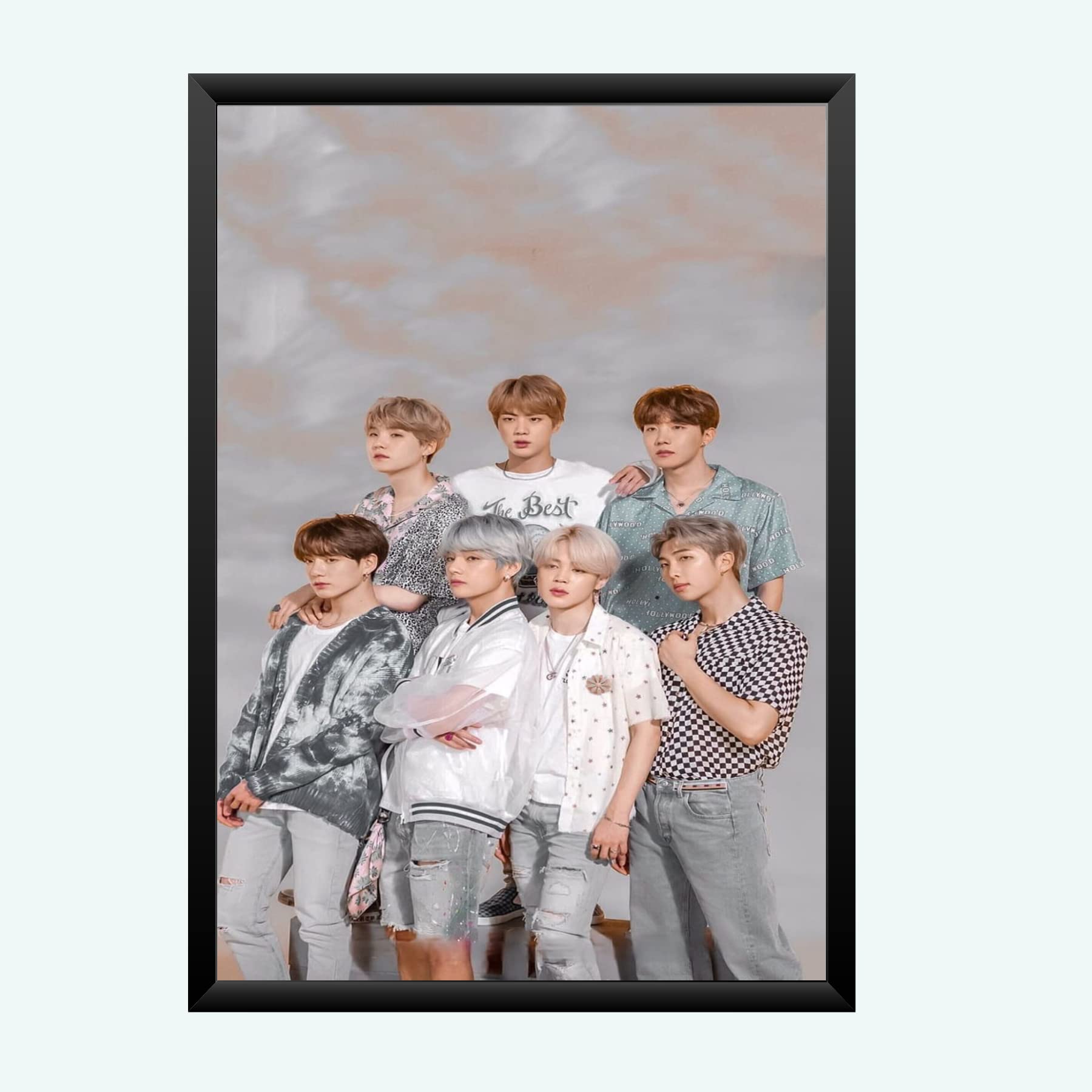 Nokkes Bts Army Bangtan Boy V suga J-Hope Jungkook Jin Jimin Rm 8X12 Inch Size Photo Frame Photo Home Office_bts2_19