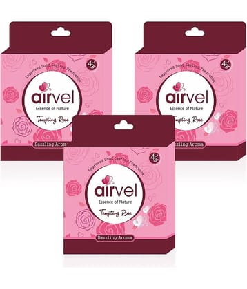 Airvel Bathroom Air Freshener Blocks Rose Fragrance for Home & Office Use 75g ( Pack of 3 )