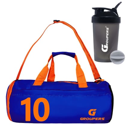 GROUPERS Combo Set of Duffle Polyester Bag with Shaker Bottle-400mllDuffle Bags Travel GROUPERS Combo Set of Duffle Polyester Bag with Shaker Bottle-400mllDuffle Bags Travel