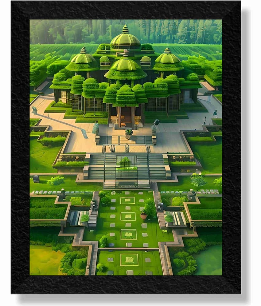 Saf Ram Mandir Painting With Frame