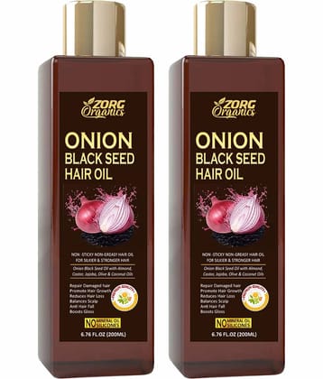 Zorg Organics Onion Black Seed Hair Oil 400 mL Pack of 2