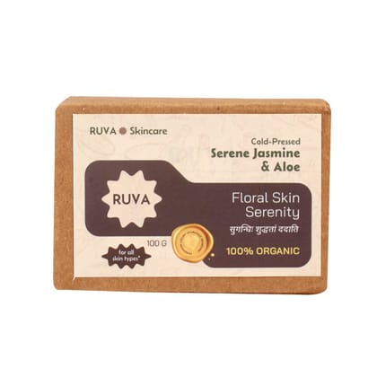RUVA Handmade Serene Jasmine & Aloe Cold-Pressed Ayurvedic Soap Bar with Pure Aloe Vera | Soothes & Hydrates | Velvety Lather, Face Safe | Natural Skincare for All Skin Types RUVA Handmade Serene Jasmine & Aloe Cold-Pressed Ayurvedic Soap Bar with Pure Aloe Vera | Soothes & Hydrates | Velvety Lather, Face Safe | Natural Skincare for All Skin Types