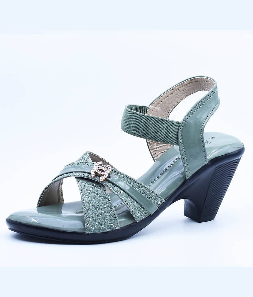 Dream Makers - Green Women's Sandal Heels